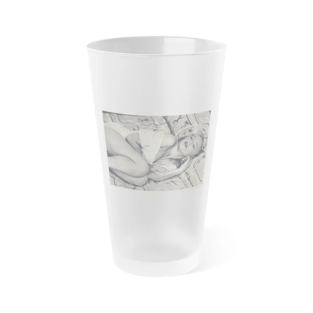 Yvette Vickers #102 (Vintage Female Icon) Frosted Pint Glass 16oz-16oz-Frosted-Go Mug Yourself