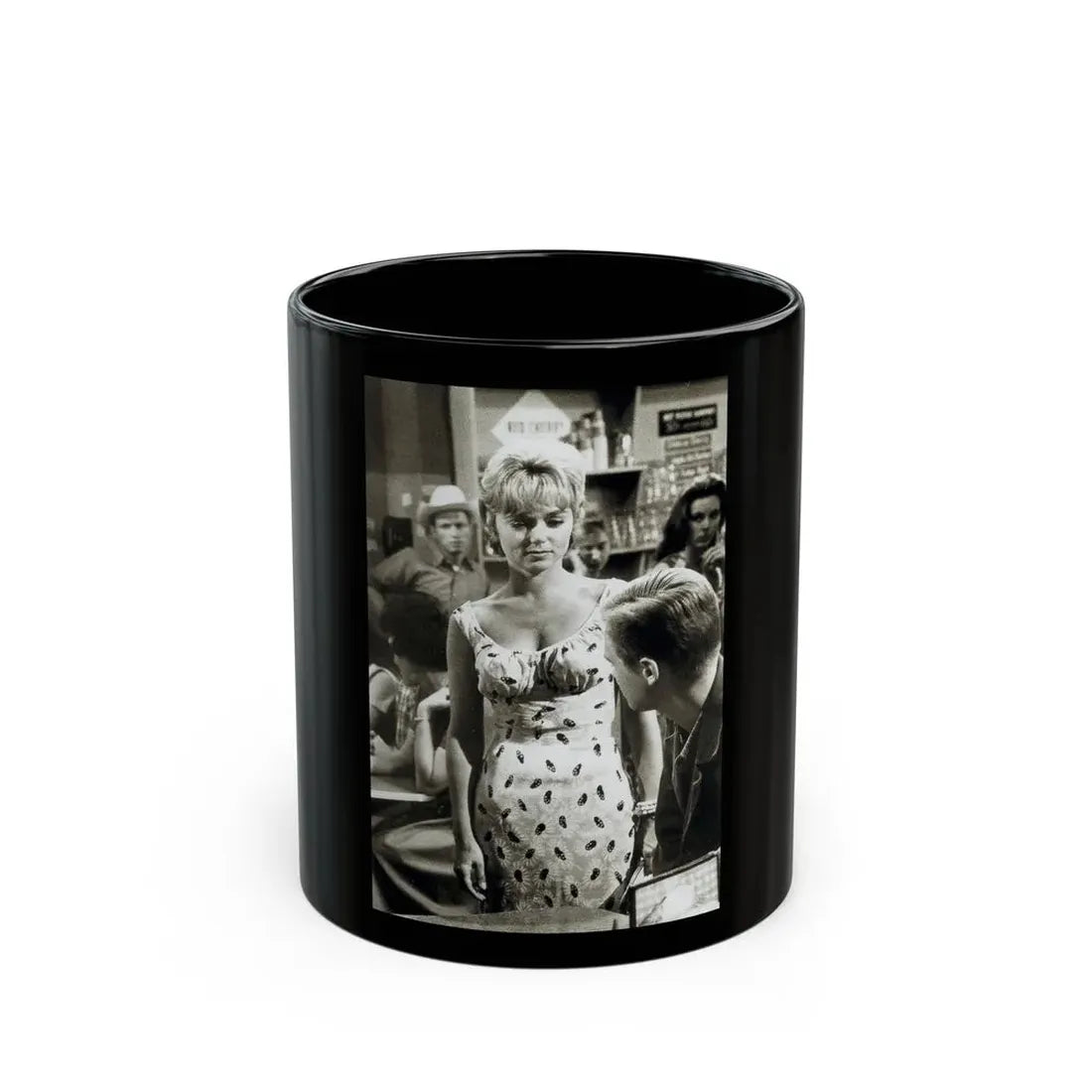 Yvette Vickers #105 (Vintage Female Icon) Black Coffee Mug 11oz - Go Mug Yourself