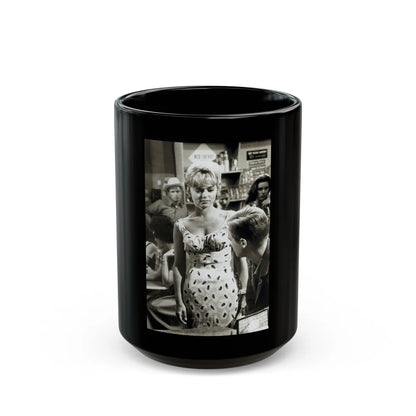 Yvette Vickers #105 (Vintage Female Icon) Black Coffee Mug-15oz-Go Mug Yourself