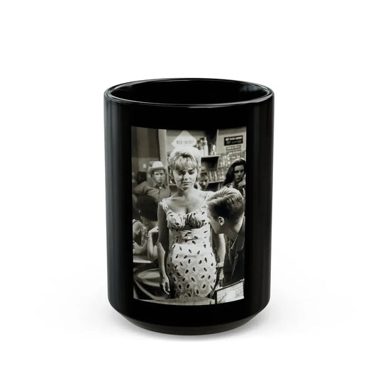 Yvette Vickers #105 (Vintage Female Icon) Black Coffee Mug 15oz - Go Mug Yourself