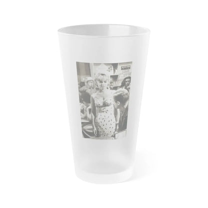 Yvette Vickers #105 (Vintage Female Icon) Frosted Pint Glass 16oz-16oz-Frosted-Go Mug Yourself