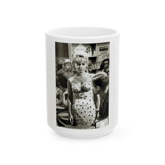 Yvette Vickers #105 (Vintage Female Icon) White Coffee Mug 15oz - Go Mug Yourself