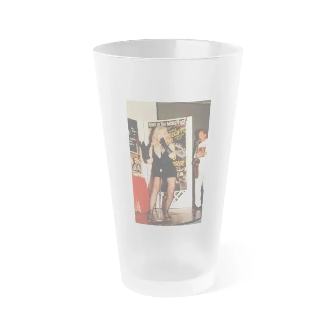 Yvette Vickers #113 (Vintage Female Icon) Frosted Pint Glass 16oz 16oz Frosted - Go Mug Yourself