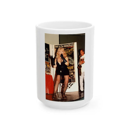 Yvette Vickers #113 (Vintage Female Icon) White Coffee Mug-15oz-Go Mug Yourself