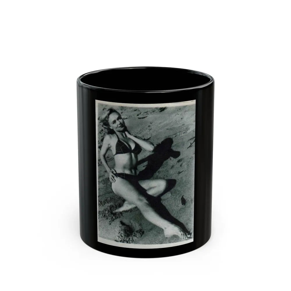 Yvette Vickers #13 (Vintage Female Icon) Black Coffee Mug-11oz-Go Mug Yourself