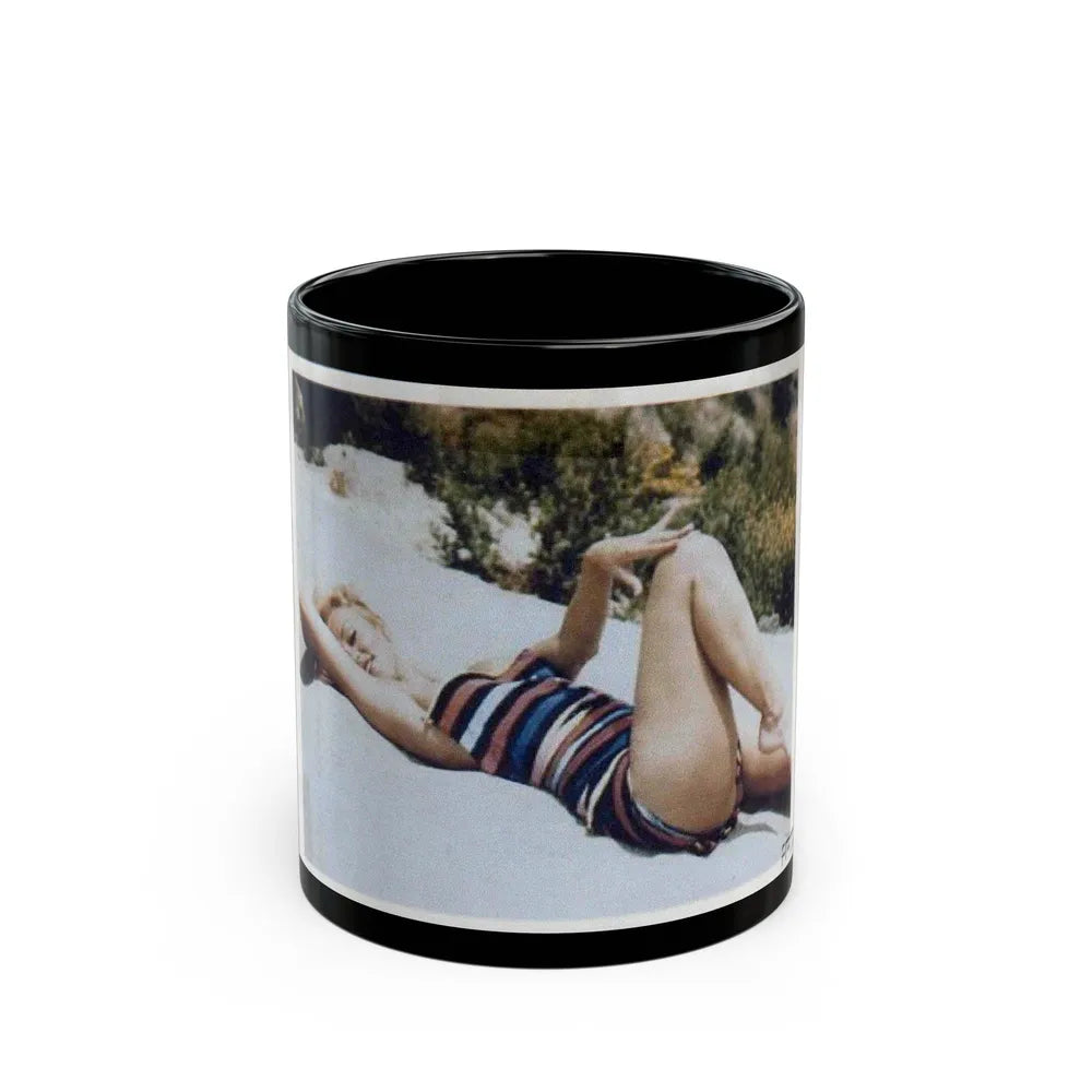 Yvette Vickers #16 (Vintage Female Icon) Black Coffee Mug-11oz-Go Mug Yourself