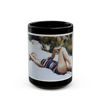 Yvette Vickers #16 (Vintage Female Icon) Black Coffee Mug-15oz-Go Mug Yourself