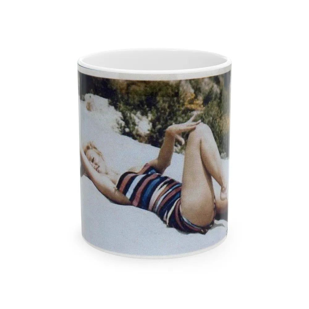 Yvette Vickers #16 (Vintage Female Icon) White Coffee Mug-11oz-Go Mug Yourself