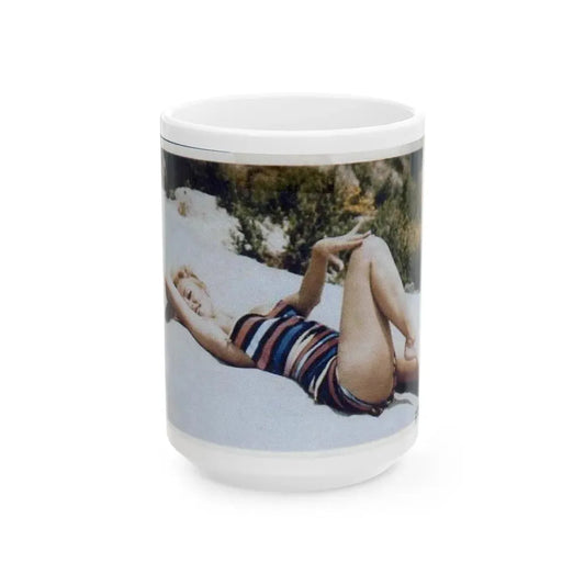 Yvette Vickers #16 (Vintage Female Icon) White Coffee Mug 15oz - Go Mug Yourself