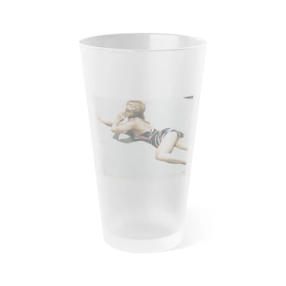 Yvette Vickers #17 (Vintage Female Icon) Frosted Pint Glass 16oz-16oz-Frosted-Go Mug Yourself