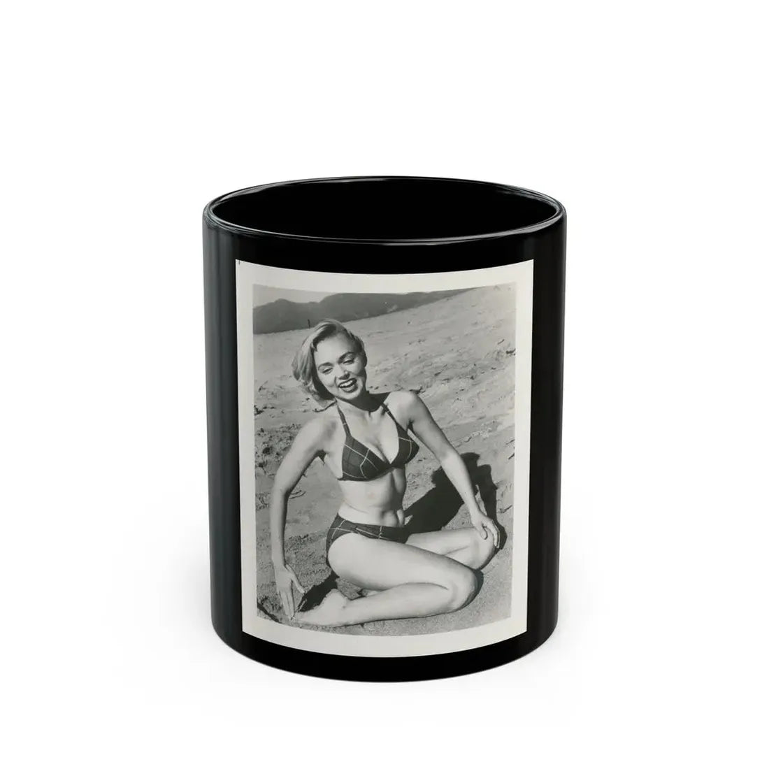 Yvette Vickers #18 (Vintage Female Icon) Black Coffee Mug 11oz - Go Mug Yourself