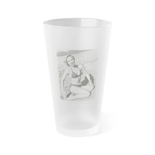 Yvette Vickers #18 (Vintage Female Icon) Frosted Pint Glass 16oz-16oz-Frosted-Go Mug Yourself