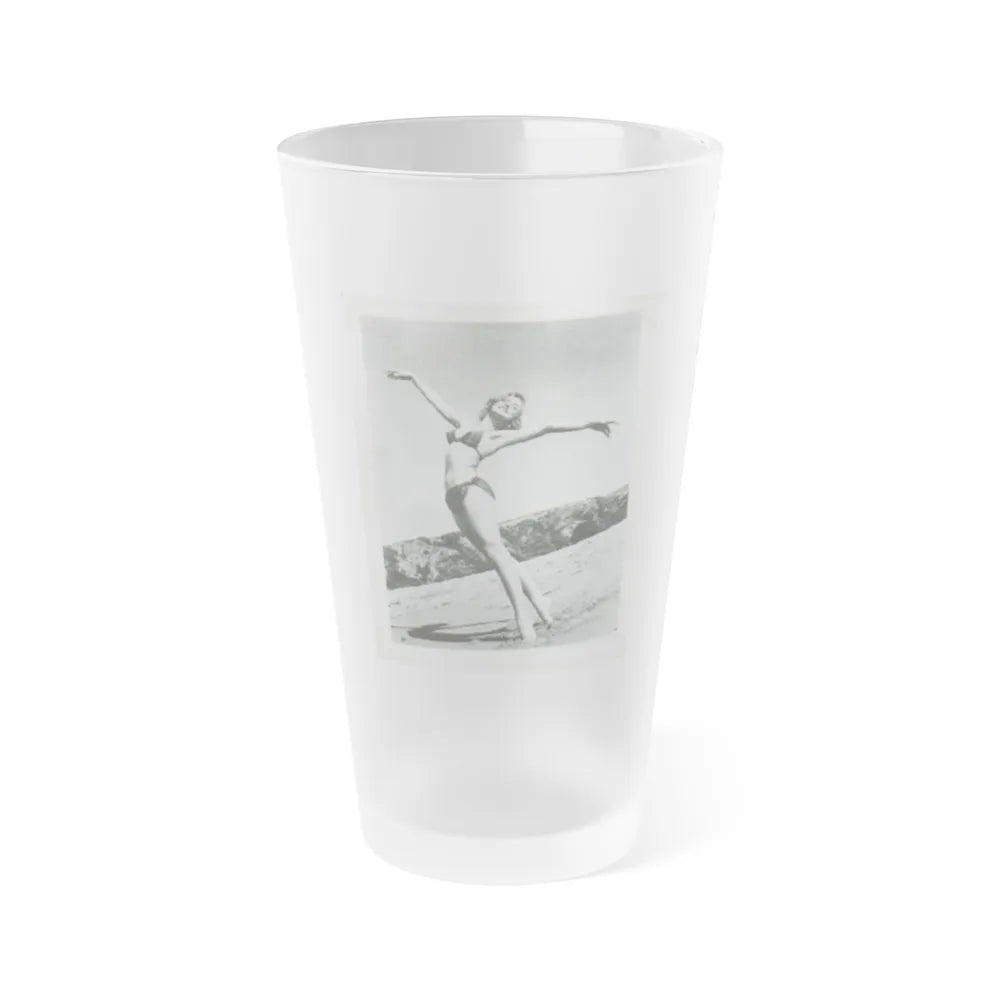 Yvette Vickers #19 (Vintage Female Icon) Frosted Pint Glass 16oz-16oz-Frosted-Go Mug Yourself