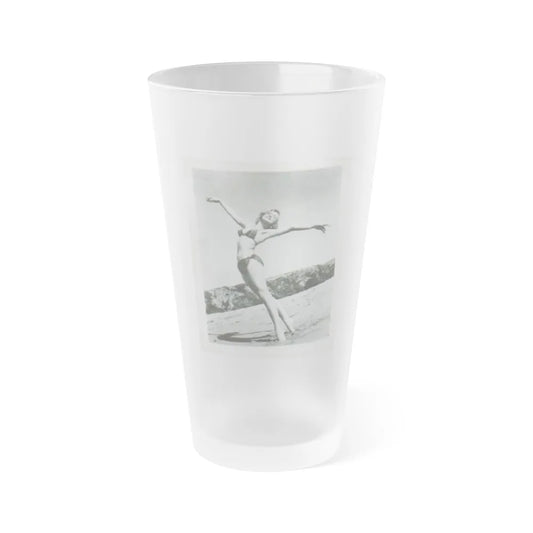 Yvette Vickers #19 (Vintage Female Icon) Frosted Pint Glass 16oz-16oz-Frosted-Go Mug Yourself