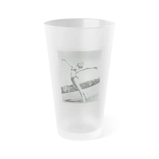Yvette Vickers #19 (Vintage Female Icon) Frosted Pint Glass 16oz 16oz Frosted - Go Mug Yourself