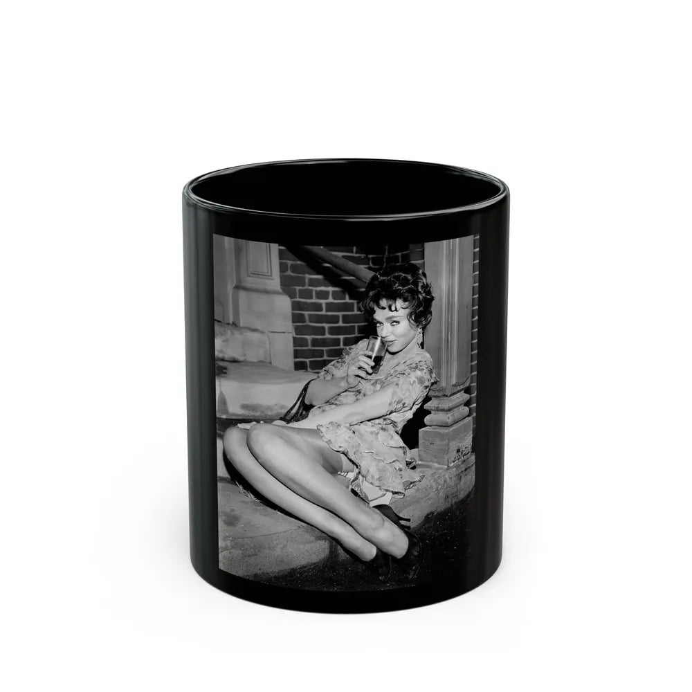 Yvette Vickers #20 (Vintage Female Icon) Black Coffee Mug-11oz-Go Mug Yourself