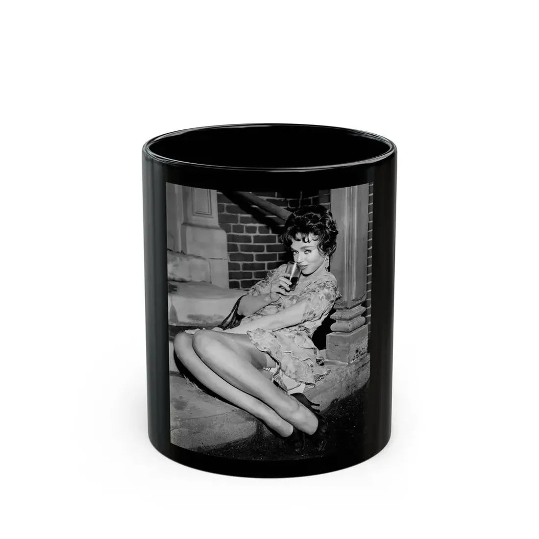 Yvette Vickers #20 (Vintage Female Icon) Black Coffee Mug 11oz - Go Mug Yourself