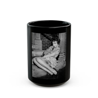 Yvette Vickers #20 (Vintage Female Icon) Black Coffee Mug-15oz-Go Mug Yourself