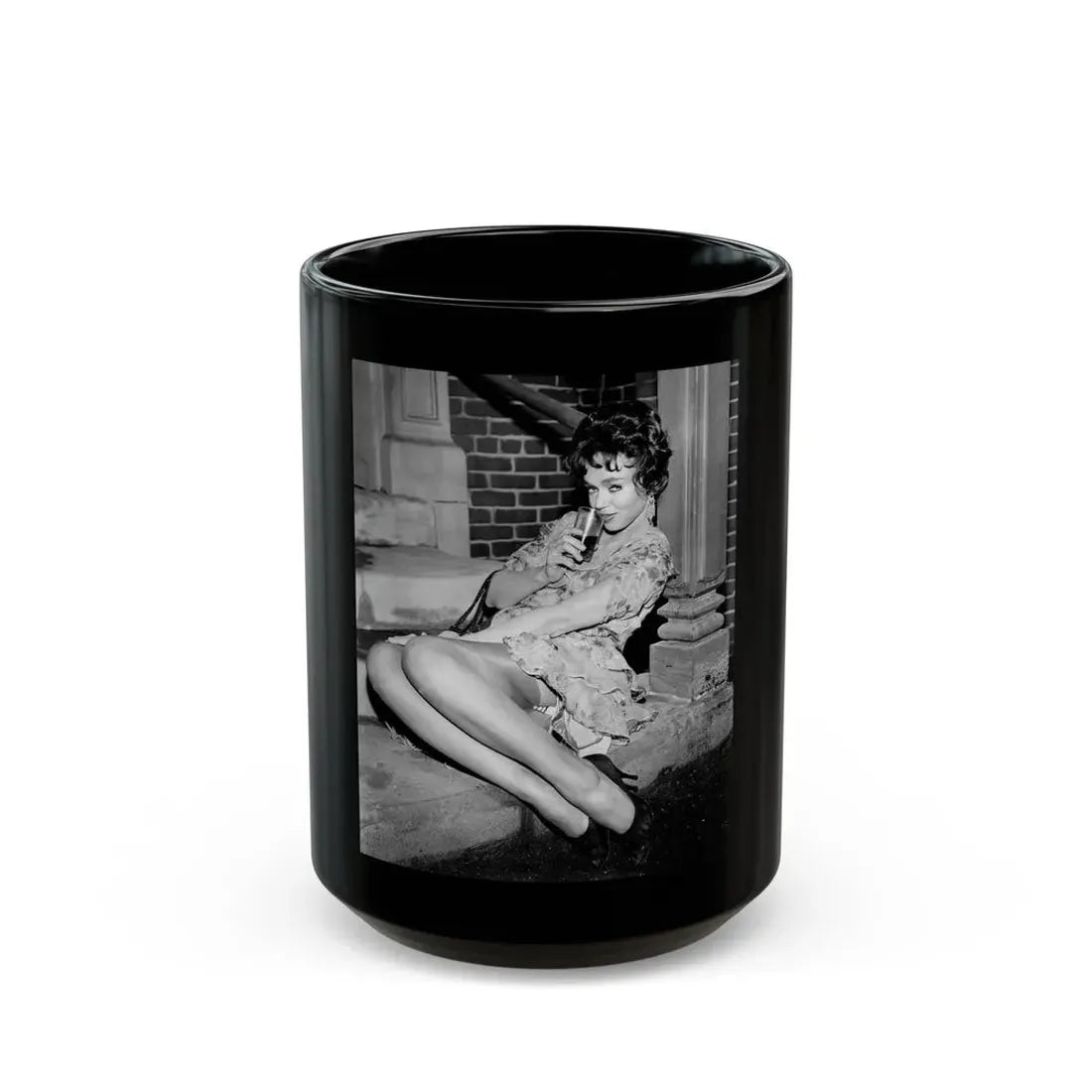 Yvette Vickers #20 (Vintage Female Icon) Black Coffee Mug 15oz - Go Mug Yourself