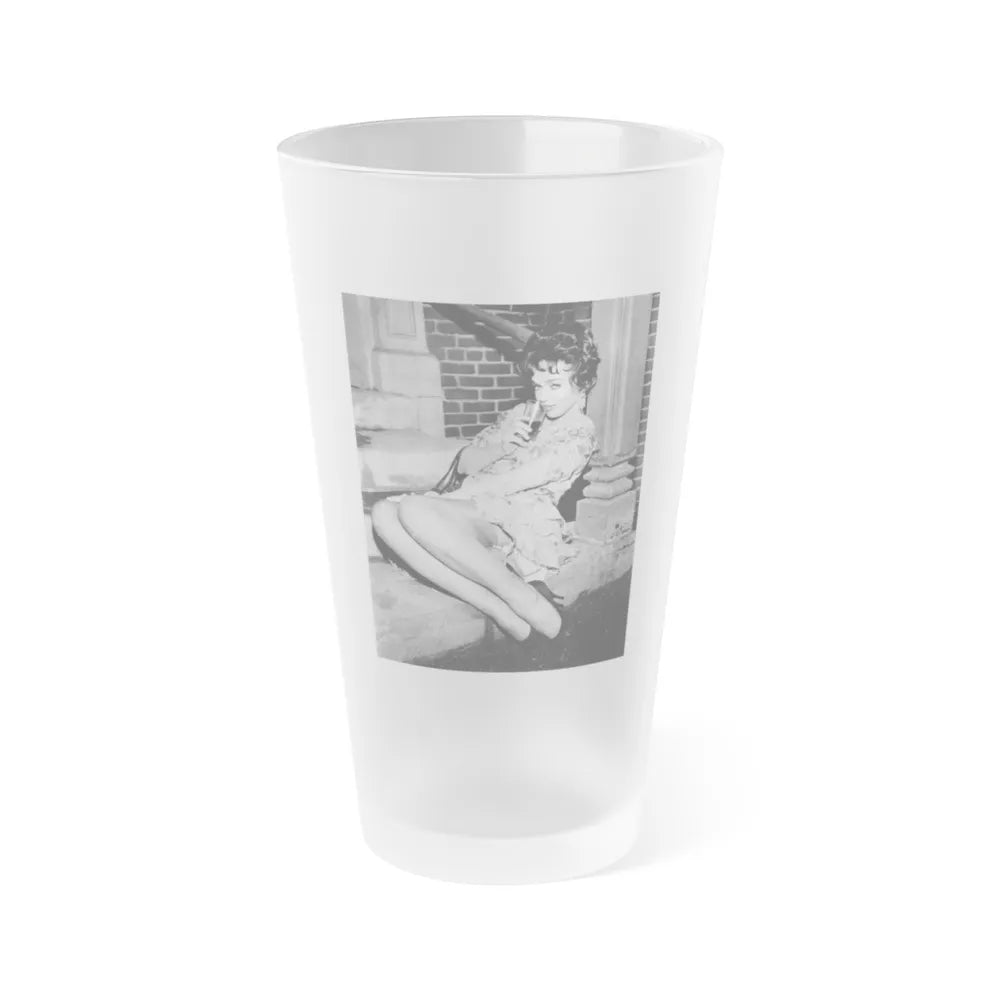 Yvette Vickers #20 (Vintage Female Icon) Frosted Pint Glass 16oz-16oz-Frosted-Go Mug Yourself