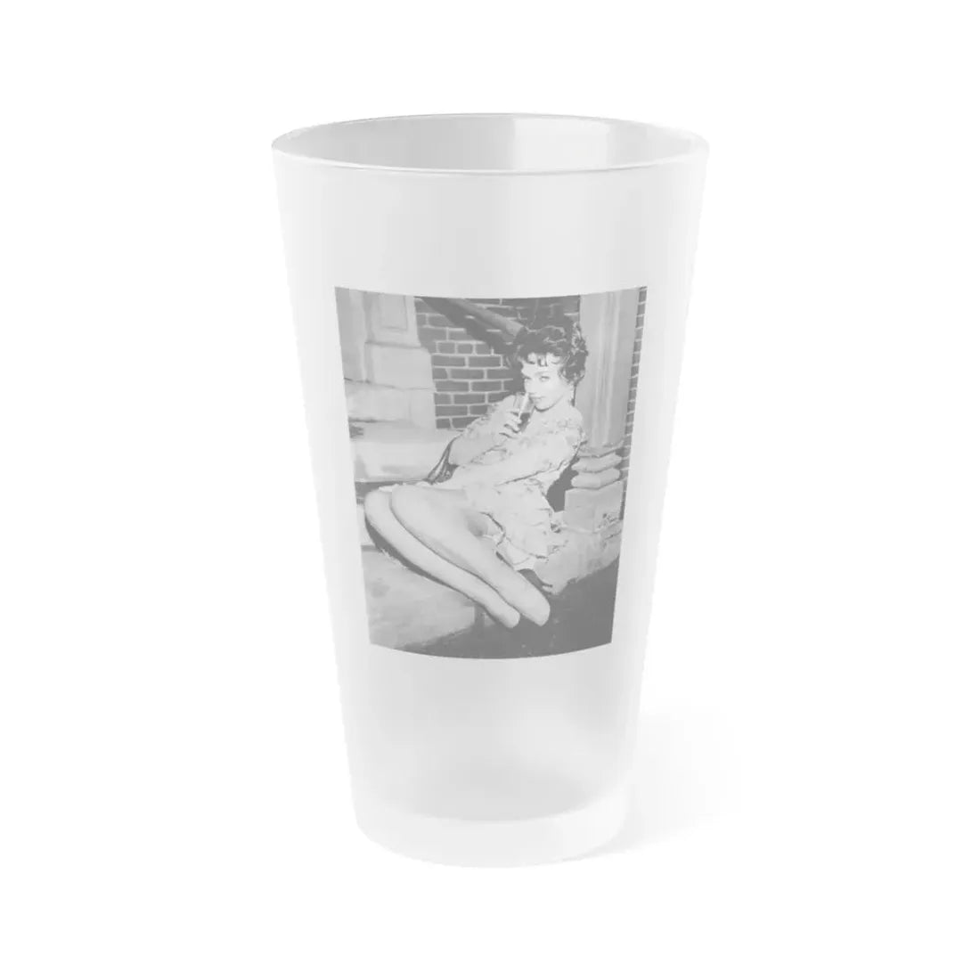 Yvette Vickers #20 (Vintage Female Icon) Frosted Pint Glass 16oz 16oz Frosted - Go Mug Yourself