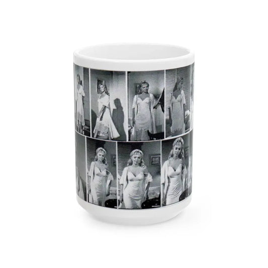 Yvette Vickers #21 (Vintage Female Icon) White Coffee Mug 15oz - Go Mug Yourself