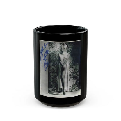 Yvette Vickers #22 (Vintage Female Icon) Black Coffee Mug-15oz-Go Mug Yourself