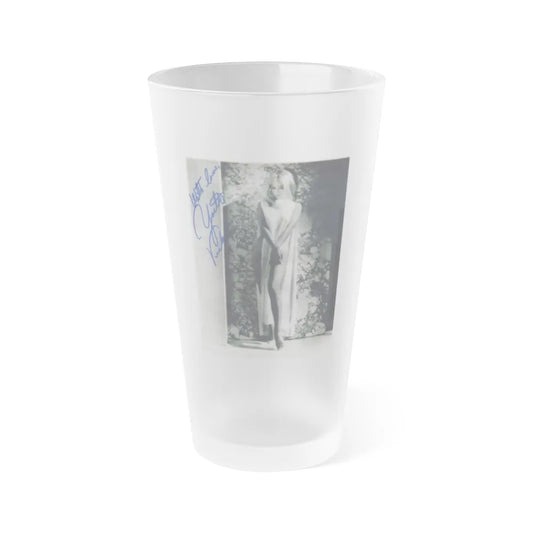 Yvette Vickers #22 (Vintage Female Icon) Frosted Pint Glass 16oz-16oz-Frosted-Go Mug Yourself