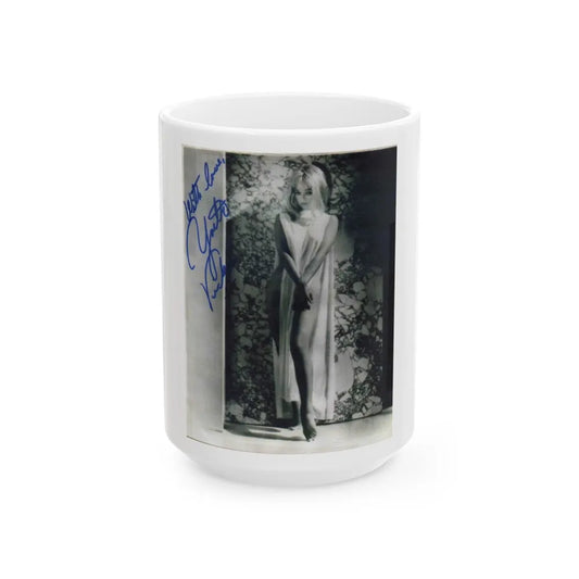 Yvette Vickers #22 (Vintage Female Icon) White Coffee Mug-15oz-Go Mug Yourself