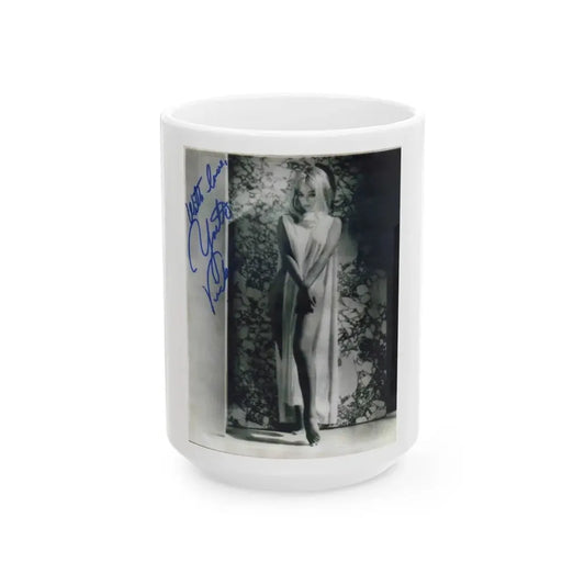 Yvette Vickers #22 (Vintage Female Icon) White Coffee Mug 15oz - Go Mug Yourself