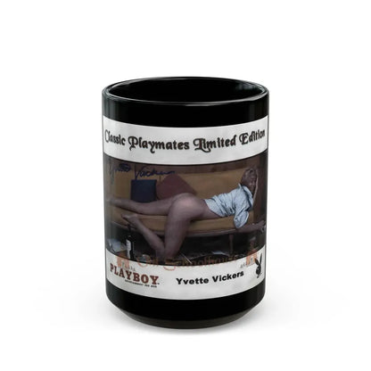 Yvette Vickers #23 (Vintage Female Icon) Black Coffee Mug 15oz - Go Mug Yourself