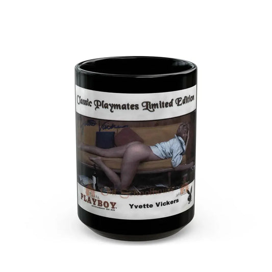Yvette Vickers #23 (Vintage Female Icon) Black Coffee Mug 15oz - Go Mug Yourself