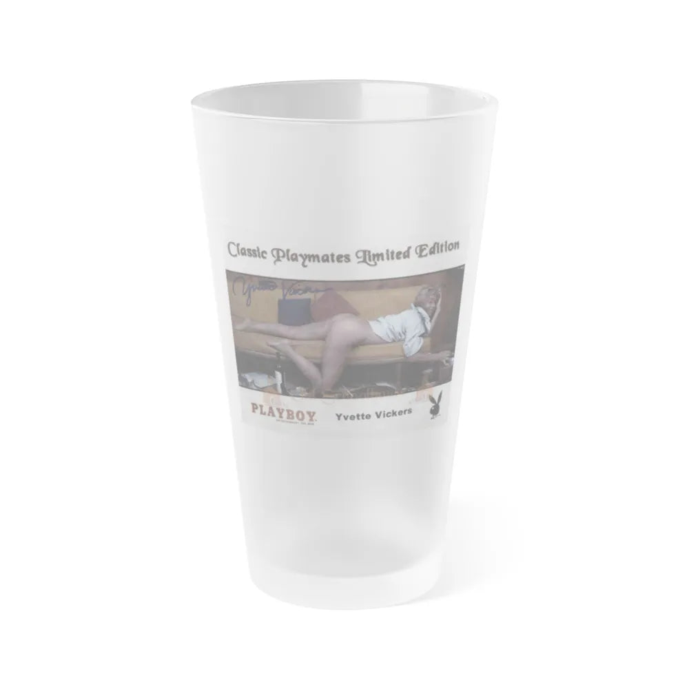 Yvette Vickers #23 (Vintage Female Icon) Frosted Pint Glass 16oz-16oz-Frosted-Go Mug Yourself