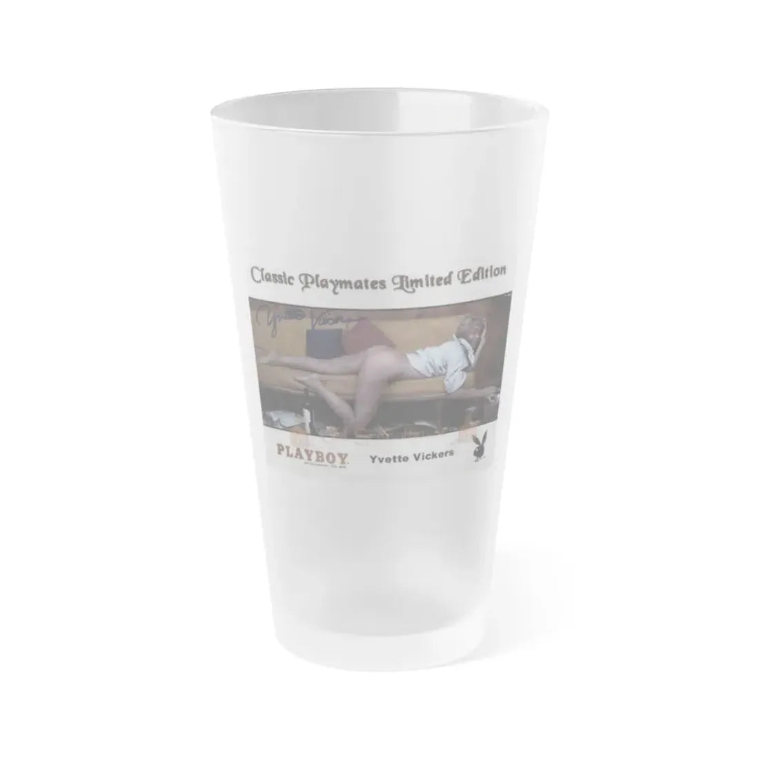 Yvette Vickers #23 (Vintage Female Icon) Frosted Pint Glass 16oz 16oz Frosted - Go Mug Yourself