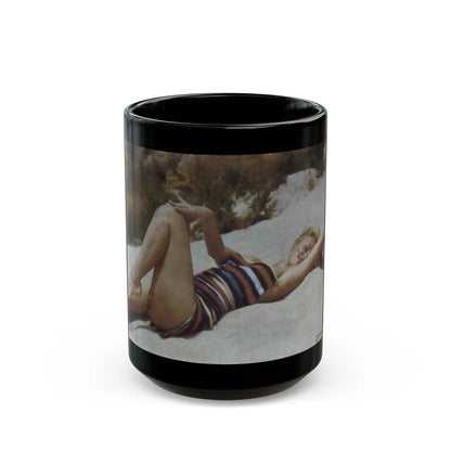 Yvette Vickers #27 (Vintage Female Icon) Black Coffee Mug-15oz-Go Mug Yourself