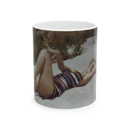 Yvette Vickers #27 (Vintage Female Icon) White Coffee Mug-11oz-Go Mug Yourself