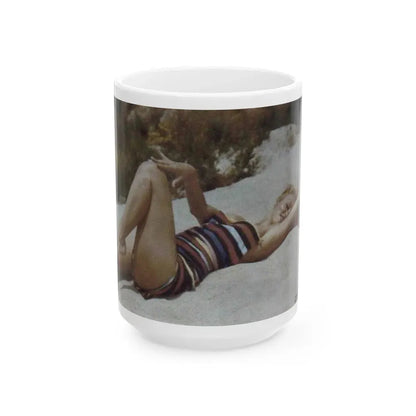 Yvette Vickers #27 (Vintage Female Icon) White Coffee Mug 15oz - Go Mug Yourself