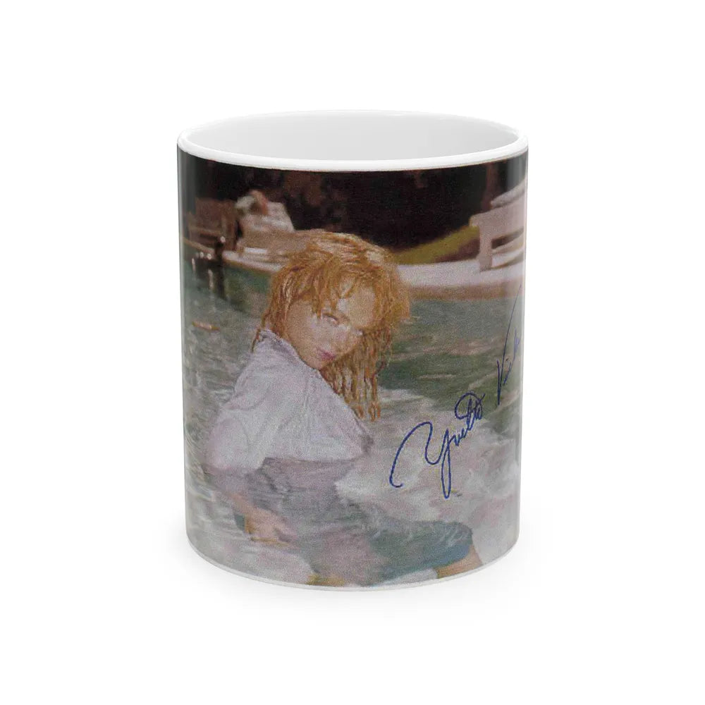 Yvette Vickers #28 (Vintage Female Icon) White Coffee Mug-11oz-Go Mug Yourself