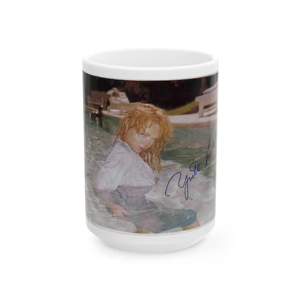 Yvette Vickers #28 (Vintage Female Icon) White Coffee Mug-15oz-Go Mug Yourself