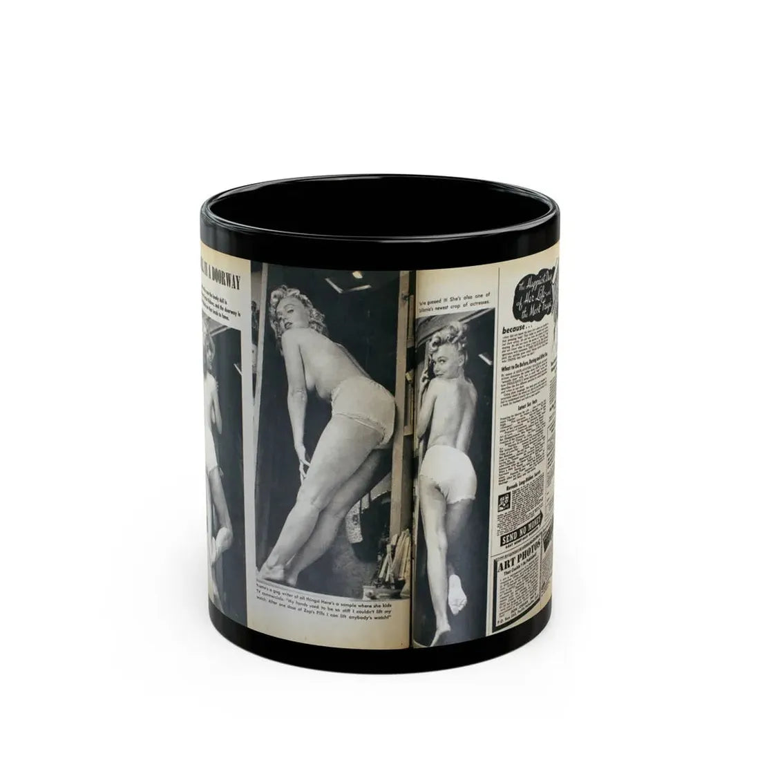 Yvette Vickers #38 (Vintage Female Icon) Black Coffee Mug 11oz - Go Mug Yourself