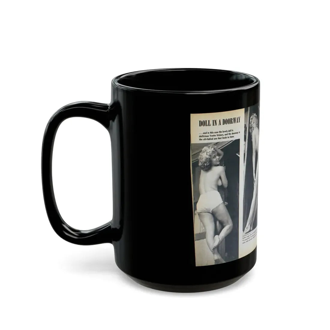 Yvette Vickers #38 (Vintage Female Icon) Black Coffee Mug - Go Mug Yourself