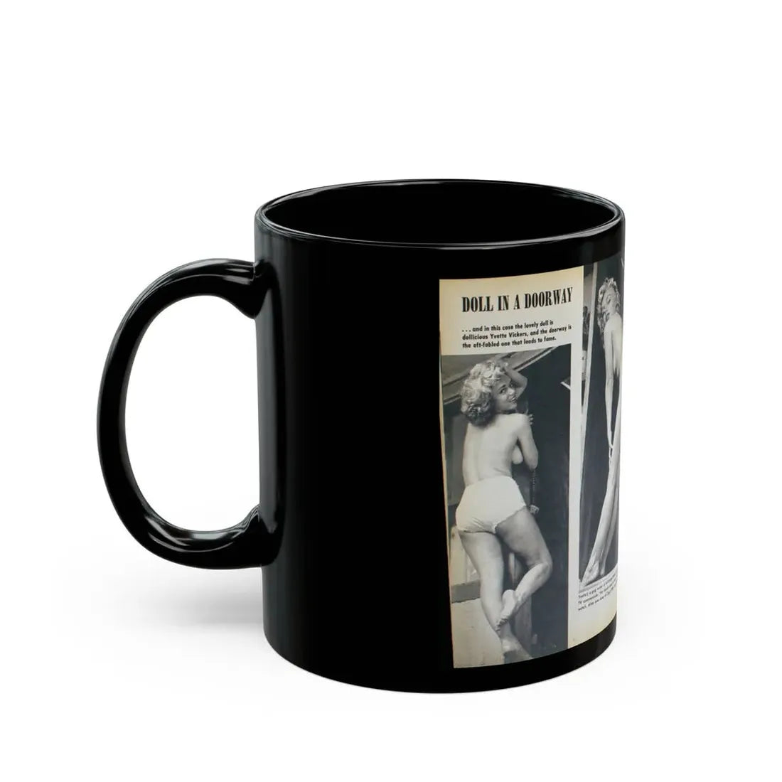 Yvette Vickers #38 (Vintage Female Icon) Black Coffee Mug - Go Mug Yourself