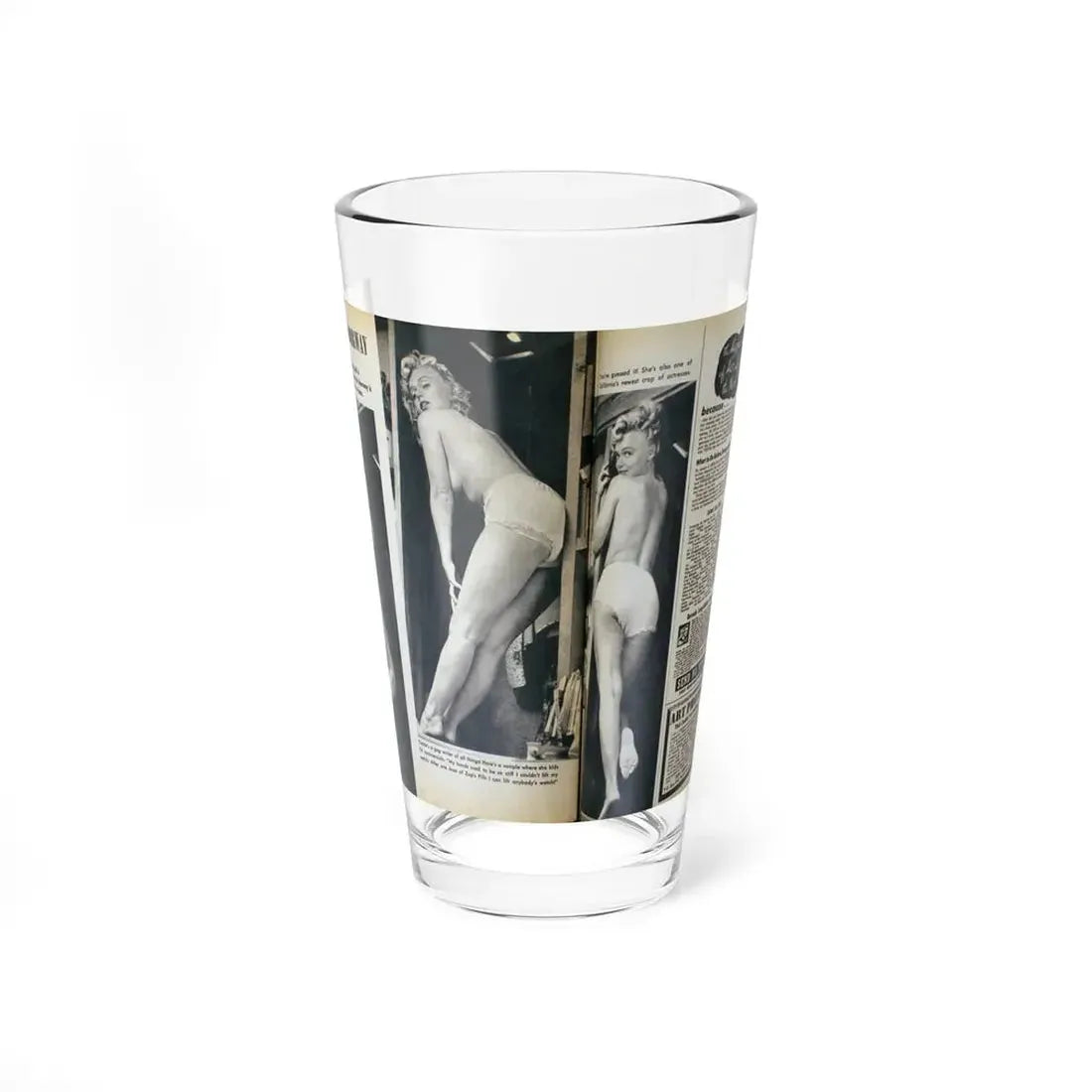 Yvette Vickers #38 (Vintage Female Icon) Pint Glass 16oz 16oz - Go Mug Yourself