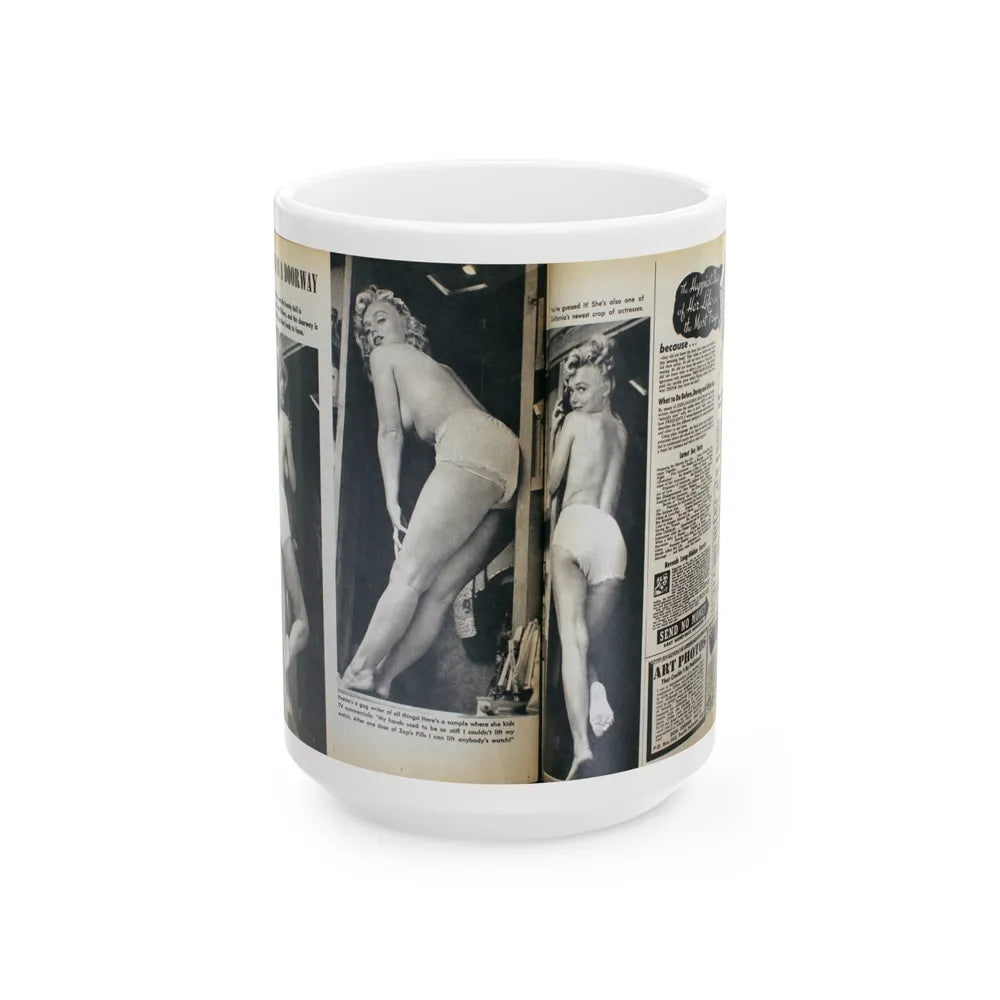 Yvette Vickers #38 (Vintage Female Icon) White Coffee Mug-15oz-Go Mug Yourself