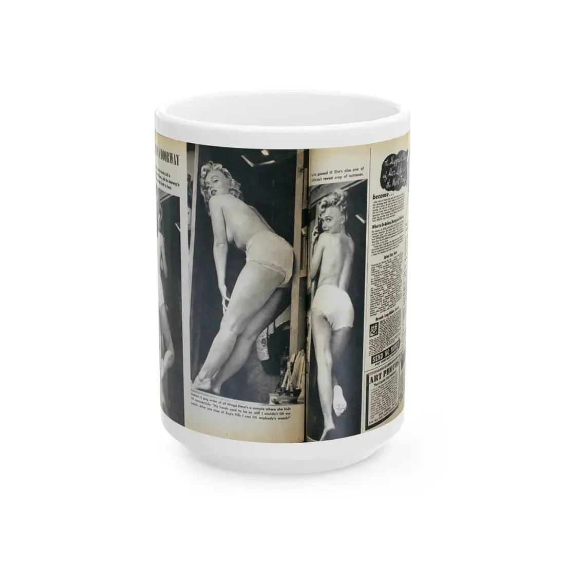 Yvette Vickers #38 (Vintage Female Icon) White Coffee Mug 15oz - Go Mug Yourself