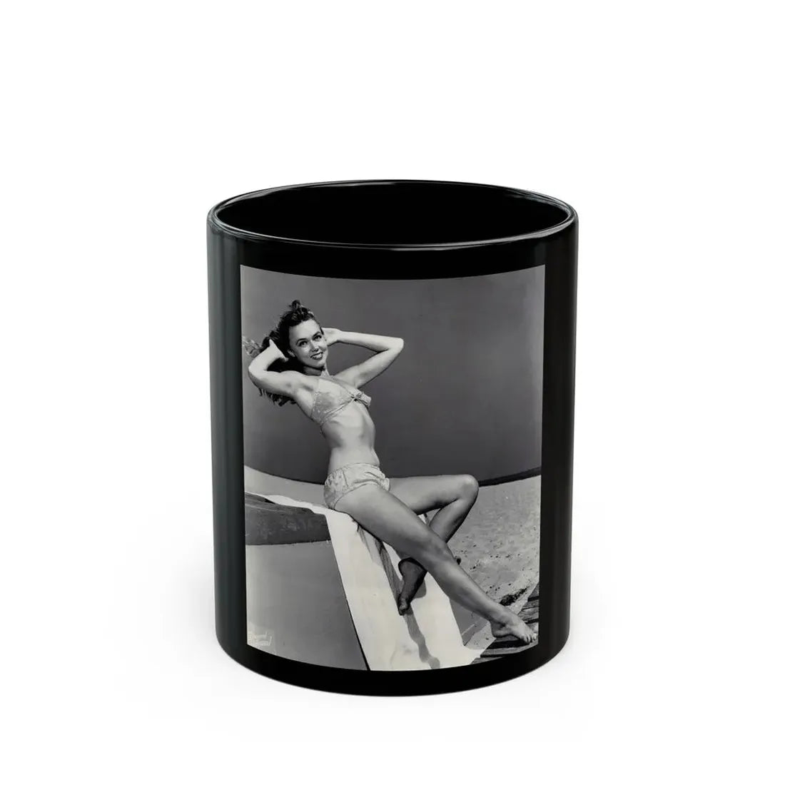 Yvette Vickers #40 (Vintage Female Icon) Black Coffee Mug 11oz - Go Mug Yourself