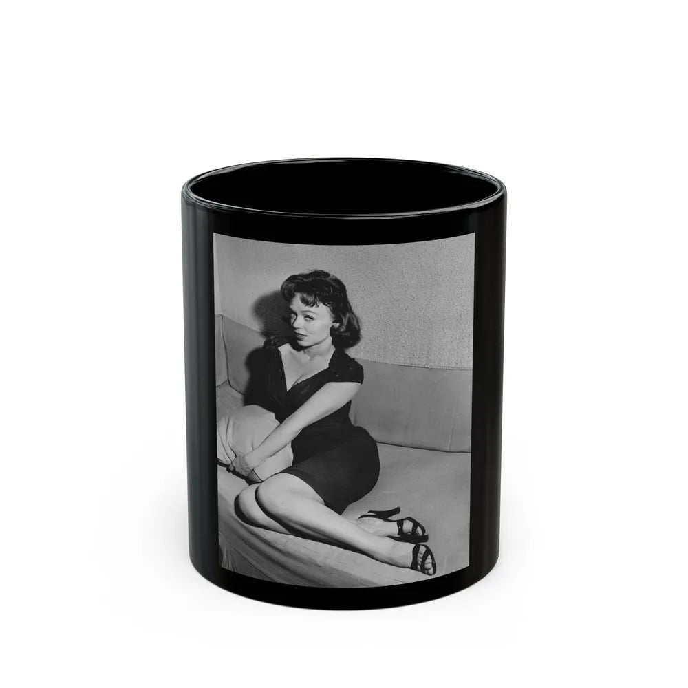 Yvette Vickers #56 (Vintage Female Icon) Black Coffee Mug-11oz-Go Mug Yourself