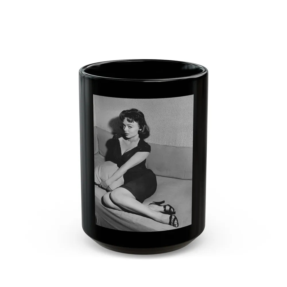 Yvette Vickers #56 (Vintage Female Icon) Black Coffee Mug-15oz-Go Mug Yourself