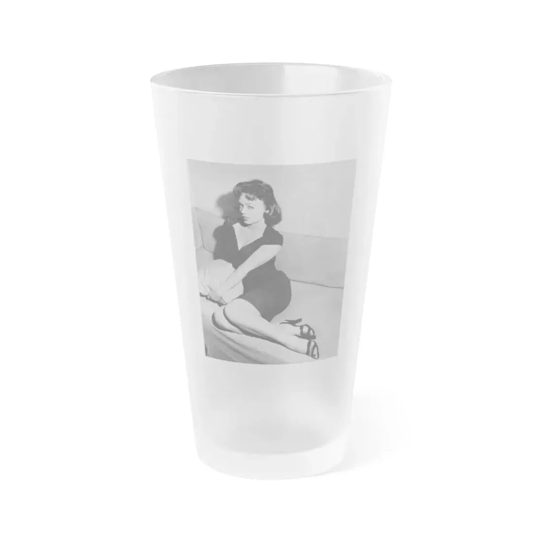 Yvette Vickers #56 (Vintage Female Icon) Frosted Pint Glass 16oz 16oz Frosted - Go Mug Yourself