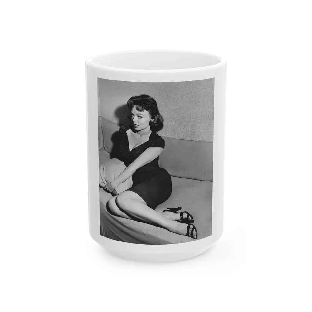 Yvette Vickers #56 (Vintage Female Icon) White Coffee Mug-15oz-Go Mug Yourself